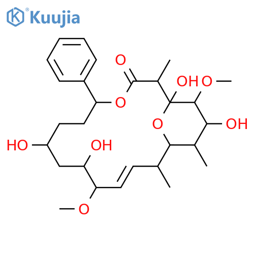 4,19-Dioxabicyclo[13.3.1]nonadec-12-en-3-one,1,8,10,17-tetrahydroxy-11,18-dimethoxy-2,14,16-trimethyl-5-phenyl- (9CI) structure