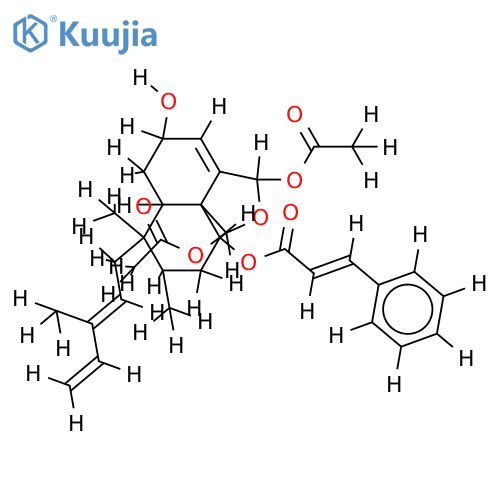 (rel)-2beta-hydroxyzuelanin-6beta-cinnamate structure