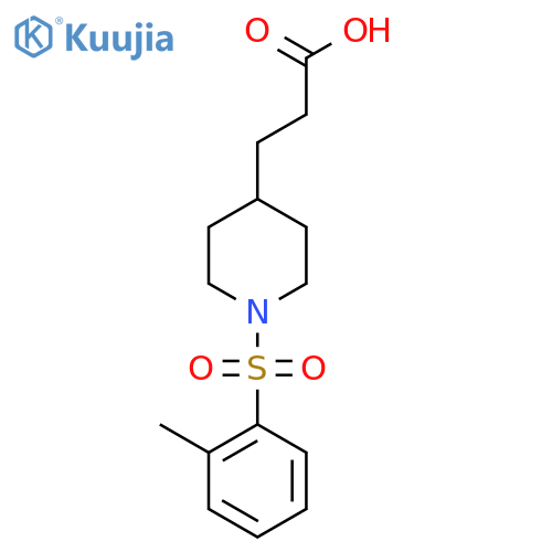 3-[1-(2-methylbenzenesulfonyl)piperidin-4-yl]propanoic acid structure