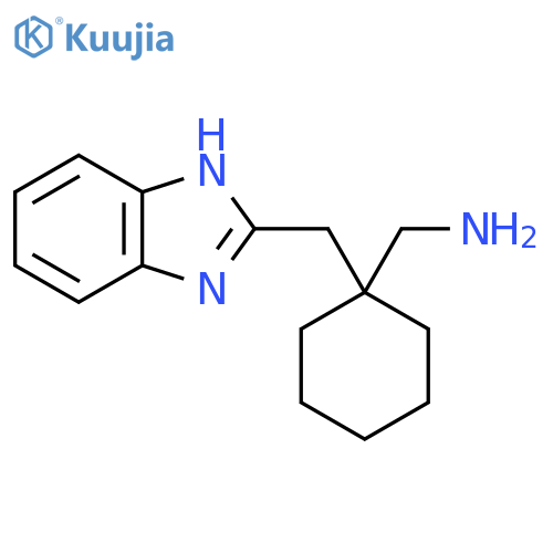 (1-((1H-benzo[d]imidazol-2-yl)methyl)cyclohexyl)methanamine structure