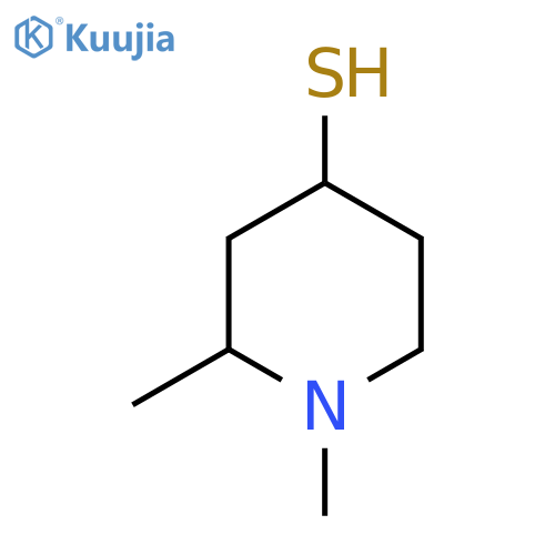 1,2-dimethylpiperidine-4-thiol structure