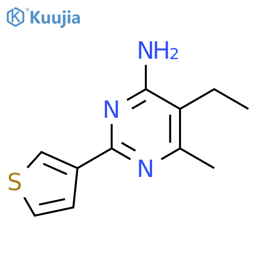 5-Ethyl-6-methyl-2-(thiophen-3-yl)pyrimidin-4-amine structure