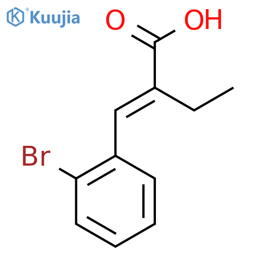 (2E)-2-[(2-bromophenyl)methylidene]butanoic acid structure