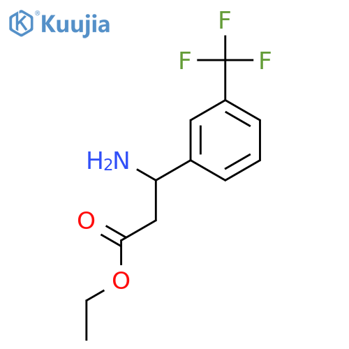 ethyl (3R)-3-amino-3-3-(trifluoromethyl)phenylpropanoate structure