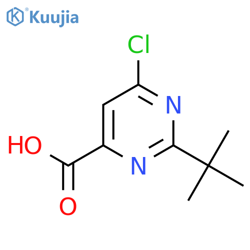 2-Tert-butyl-6-chloropyrimidine-4-carboxylic acid structure