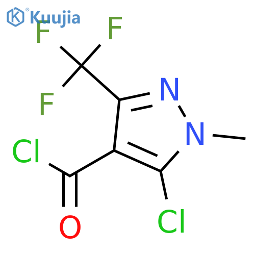 1H-Pyrazole-4-carbonyl chloride, 5-chloro-1-methyl-3-(trifluoromethyl)- structure