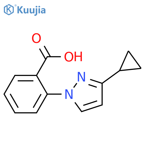 2-(3-cyclopropyl-1H-pyrazol-1-yl)benzoic acid structure