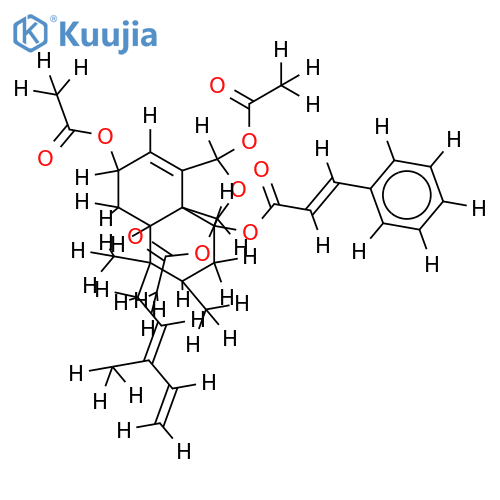 (rel)-2beta-acetoxyzuelanin-6beta-cinnamate structure