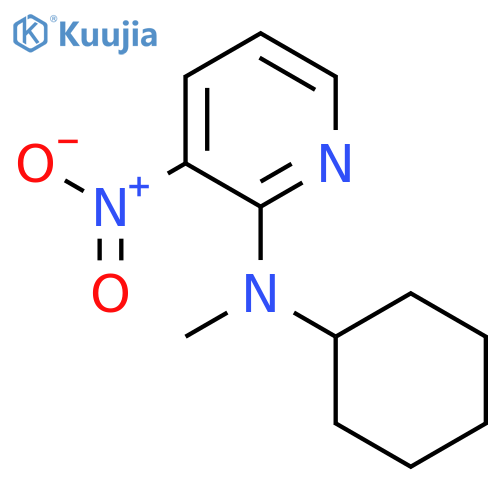 N-cyclohexyl-N-methyl-3-nitropyridin-2-amine structure