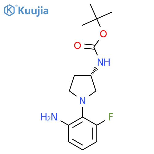 (S)-Tert-Butyl 1-(2-amino-6-fluorophenyl)pyrrolidin-3-ylcarbamate structure