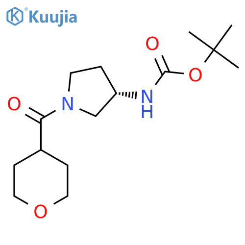 (S)-Tert-Butyl 1-(tetrahydro-2H-pyran-4-carbonyl)pyrrolidin-3-ylcarbamate structure