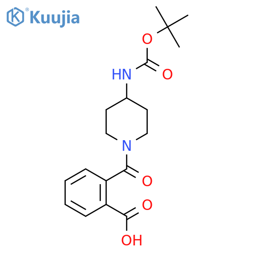 2-[4-(Tert-Butoxycarbonylamino)piperidine-1-carbonyl]benzoic acid structure