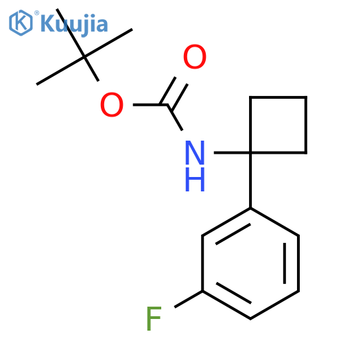 Tert-butyl (1-(3-fluorophenyl)cyclobutyl)carbamate structure