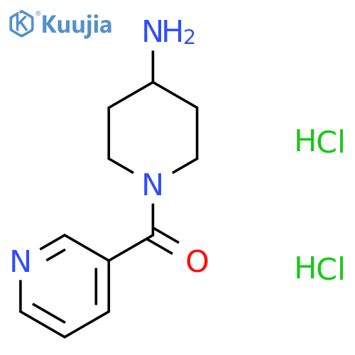 (4-Aminopiperidin-1-yl)(pyridin-3-yl)methanone dihydrochloride structure