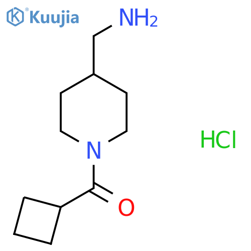 [4-(Aminomethyl)piperidin-1-yl](cyclobutyl)methanone hydrochloride structure