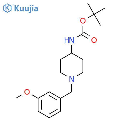 Tert-Butyl 1-(3-methoxybenzyl)piperidin--4-ylcarbamate structure
