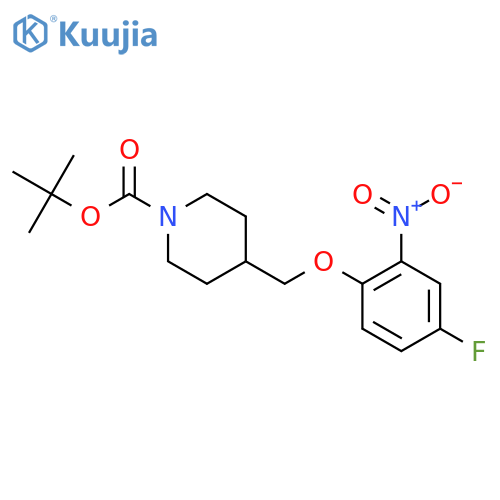 Tert-Butyl 4-[(4-fluoro-2-nitrophenoxy)methyl]piperidine-1-carboxylate structure