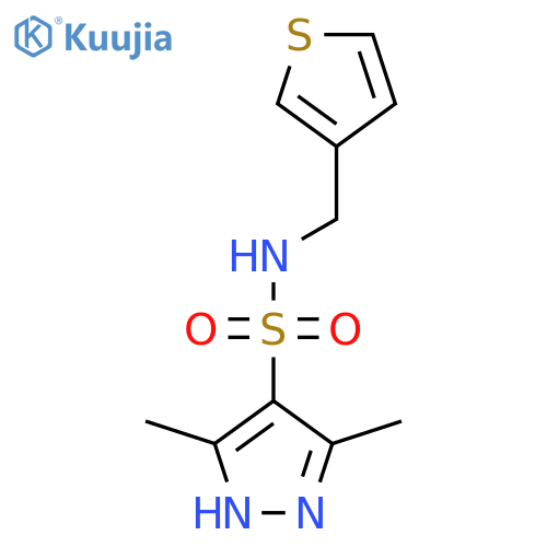 3,5-dimethyl-N-[(thiophen-3-yl)methyl]-1H-pyrazole-4-sulfonamide structure