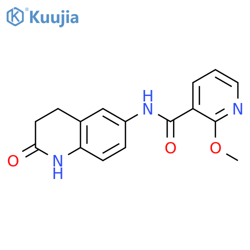 2-methoxy-N-(2-oxo-1,2,3,4-tetrahydroquinolin-6-yl)pyridine-3-carboxamide structure