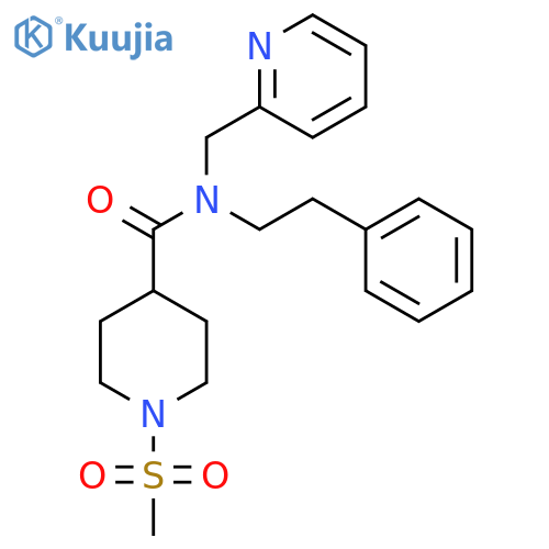 1-methanesulfonyl-N-(2-phenylethyl)-N-(pyridin-2-yl)methylpiperidine-4-carboxamide structure