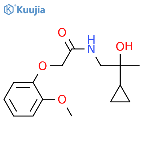N-(2-cyclopropyl-2-hydroxypropyl)-2-(2-methoxyphenoxy)acetamide structure