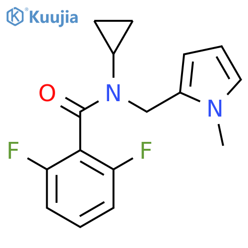 N-cyclopropyl-2,6-difluoro-N-(1-methyl-1H-pyrrol-2-yl)methylbenzamide structure