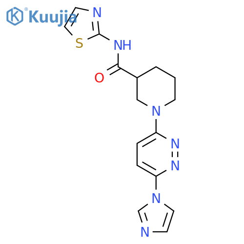 1-6-(1H-imidazol-1-yl)pyridazin-3-yl-N-(1,3-thiazol-2-yl)piperidine-3-carboxamide structure