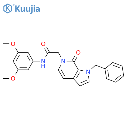 2-{1-benzyl-7-oxo-1H,6H,7H-pyrrolo2,3-cpyridin-6-yl}-N-(3,5-dimethoxyphenyl)acetamide structure