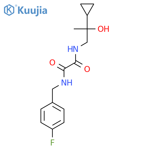 N-(2-cyclopropyl-2-hydroxypropyl)-N'-(4-fluorophenyl)methylethanediamide structure