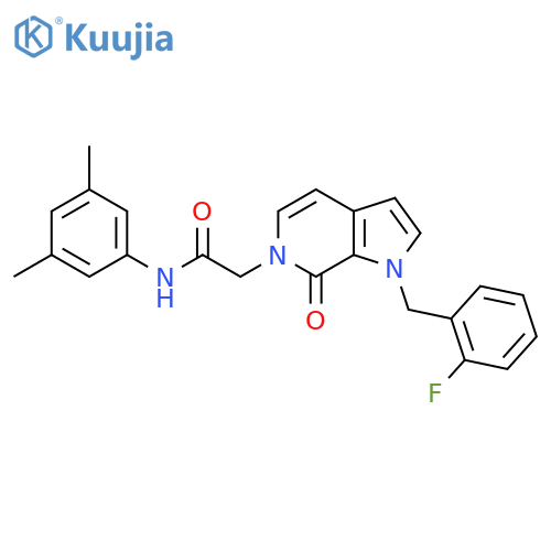 N-(3,5-dimethylphenyl)-2-{1-(2-fluorophenyl)methyl-7-oxo-1H,6H,7H-pyrrolo2,3-cpyridin-6-yl}acetamide structure