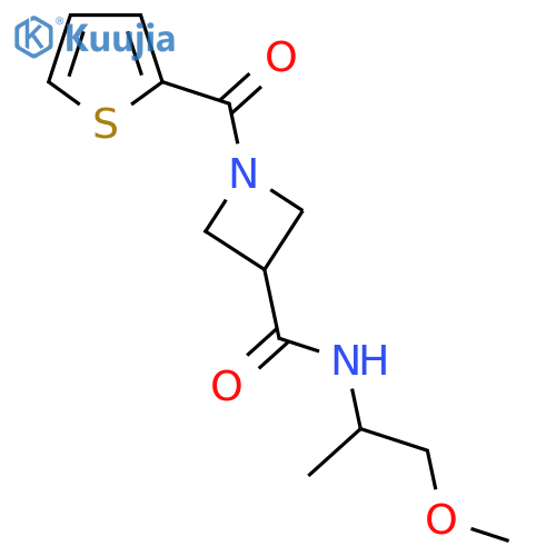 N-(1-methoxypropan-2-yl)-1-(thiophene-2-carbonyl)azetidine-3-carboxamide structure