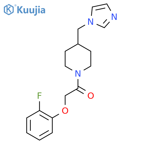 2-(2-fluorophenoxy)-1-{4-(1H-imidazol-1-yl)methylpiperidin-1-yl}ethan-1-one structure