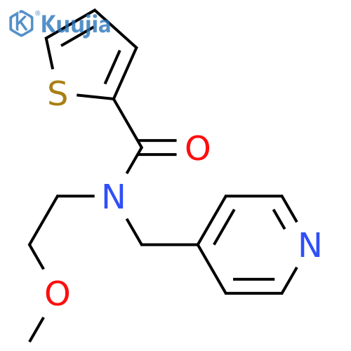 N-(2-methoxyethyl)-N-(pyridin-4-yl)methylthiophene-2-carboxamide structure