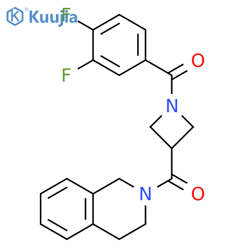 2-1-(3,4-difluorobenzoyl)azetidine-3-carbonyl-1,2,3,4-tetrahydroisoquinoline structure