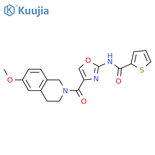 N-4-(6-methoxy-1,2,3,4-tetrahydroisoquinoline-2-carbonyl)-1,3-oxazol-2-ylthiophene-2-carboxamide structure