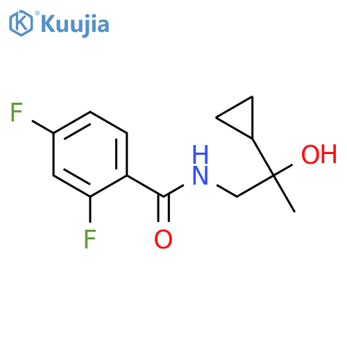 N-(2-cyclopropyl-2-hydroxypropyl)-2,4-difluorobenzamide structure
