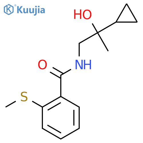 N-(2-cyclopropyl-2-hydroxypropyl)-2-(methylsulfanyl)benzamide structure
