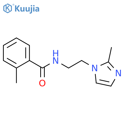 2-methyl-N-[2-(2-methyl-1H-imidazol-1-yl)ethyl]benzamide structure