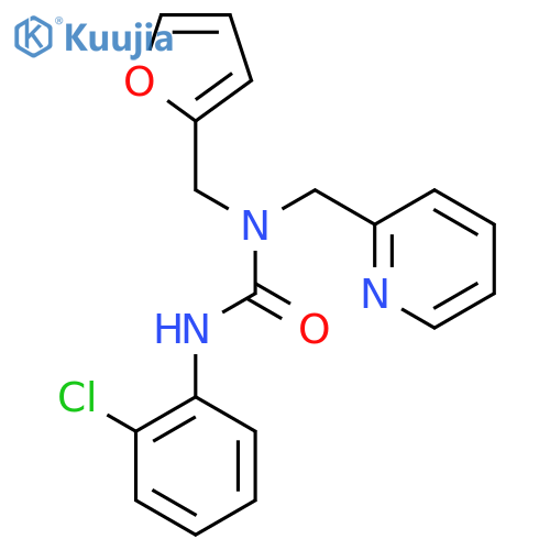 3-(2-chlorophenyl)-1-(furan-2-yl)methyl-1-(pyridin-2-yl)methylurea structure