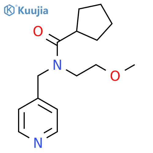 N-(2-methoxyethyl)-N-(pyridin-4-yl)methylcyclopentanecarboxamide structure