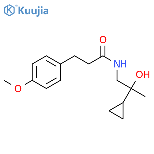 N-(2-cyclopropyl-2-hydroxypropyl)-3-(4-methoxyphenyl)propanamide structure