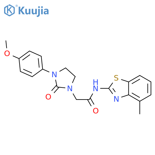 2-[3-(4-methoxyphenyl)-2-oxoimidazolidin-1-yl]-N-(4-methyl-1,3-benzothiazol-2-yl)acetamide structure