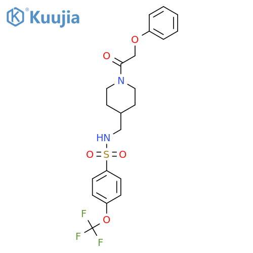 N-{1-(2-phenoxyacetyl)piperidin-4-ylmethyl}-4-(trifluoromethoxy)benzene-1-sulfonamide structure