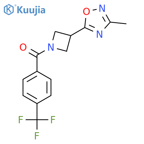 3-methyl-5-{1-4-(trifluoromethyl)benzoylazetidin-3-yl}-1,2,4-oxadiazole structure