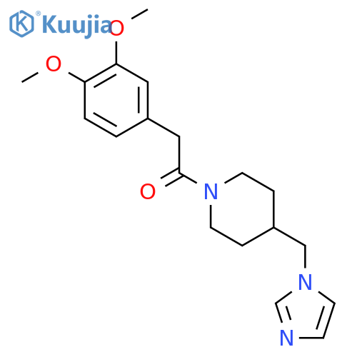 2-(3,4-dimethoxyphenyl)-1-{4-(1H-imidazol-1-yl)methylpiperidin-1-yl}ethan-1-one structure