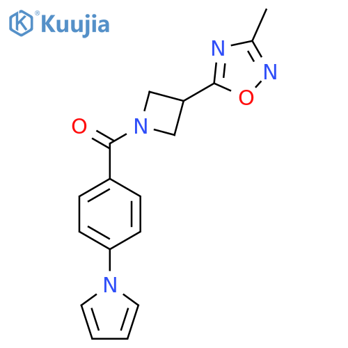 3-methyl-5-{1-[4-(1H-pyrrol-1-yl)benzoyl]azetidin-3-yl}-1,2,4-oxadiazole structure