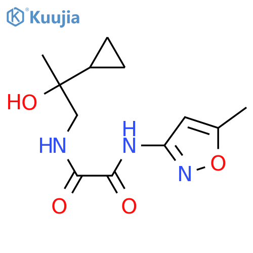 N-(2-cyclopropyl-2-hydroxypropyl)-N'-(5-methyl-1,2-oxazol-3-yl)ethanediamide structure