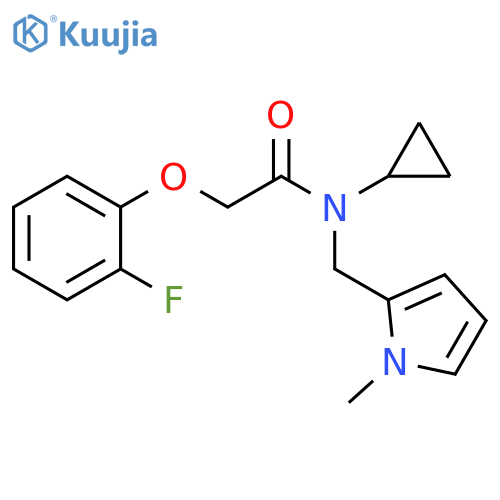 N-cyclopropyl-2-(2-fluorophenoxy)-N-(1-methyl-1H-pyrrol-2-yl)methylacetamide structure