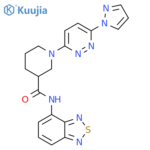 N-(2,1,3-benzothiadiazol-4-yl)-1-6-(1H-pyrazol-1-yl)pyridazin-3-ylpiperidine-3-carboxamide structure