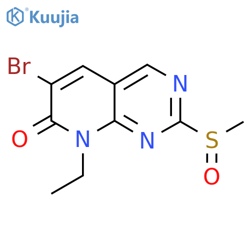 6-Bromo-8-ethyl-2-methylsulfinylpyrido[2,3-d]pyrimidin-7-one structure